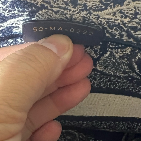 CHRISTIAN DIOR Canvas Embroidered Small Book Tote Blue - Picture 5 of 13